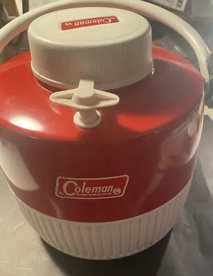 $19.95 • Buy Vintage Coleman Red/White 1 Gallon Water Jug