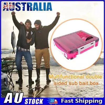 Double Sided Carp Fishing Box Portable With Drain Hole For Fished Gear (Pink S)  • $11.95