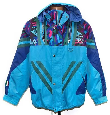 Italy Ski Team Hooded Jacket Fila Size L Adult • $89.99