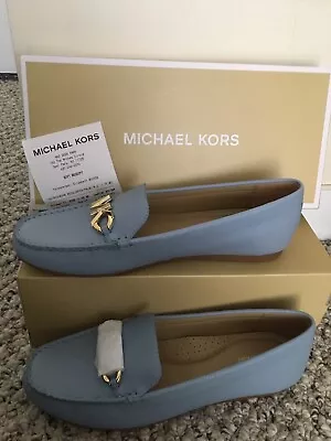 Michael Kors Reed Loafer Pale Blue Driver Size 8 New In Box $185 • $55