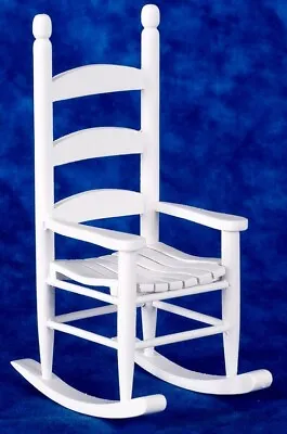 £11.39 • Buy Dolls House White Rocking Chair Miniature 1:12th Scale Bedroom Nursery