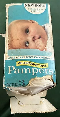 Vintage 1974 New Born Pampers Diapers Free Gift From Birth Hospital • $249