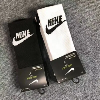 2 Pairs Nike Just Do It Elite Crew Basketball Skateboard Socks  Size 40-46 • $24.99