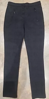 Women's Dark Grey Checked Pants UK6/EUR34 • £12.50