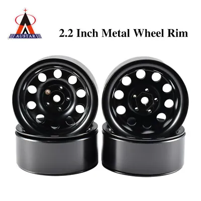 AUSTAR 4X4 2.2 Metal Wheel Rim Beadlock Wheel Hub For RC 1/10 Axial Traxxas Car • £30.84