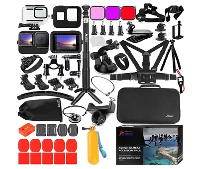 Accessories Kit For Gopro Hero 12 11 10 9 Black Waterproof Housing Silicone Case • $94.20