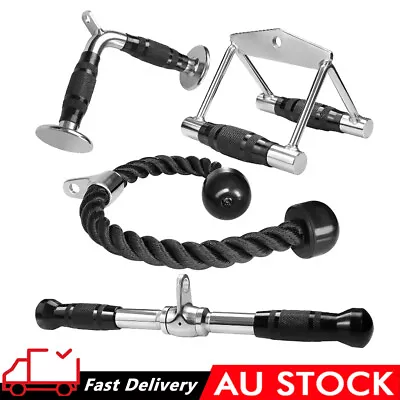 Cable Pulley Attachment Tricep Rope V Grip LAT Pull Down Handle Gym Accessory • $34.68