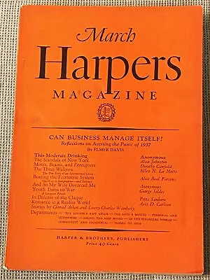 Elmer Davis Dorothy Canfield Others / HARPER'S MAGAZINE MARCH 1931 • $34