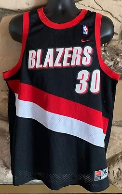 Rasheed Wallace 30 Black Red Portland Trail Blazers Nike Adult Sewn Jersey XL • $59.99