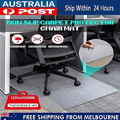 $56.99 • Buy PVC Plastic Floor Mat Office Chair Mat Protector Carpet 90 X 120 Cm Protect Pad