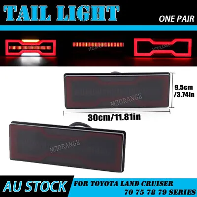 2x Smoked LED Rear Tail Light Lamp For Toyota Landcruiser 70 75 78 79 Series L+R • $150.99