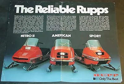 Vintage Rupp Snowmobile Sales Brochure Nitro Ii Single Page 2 Sided   (430) • $18.69