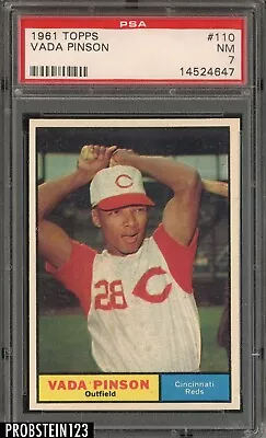 $10.09 • Buy 1961 Topps #110 Vada Pinson Cincinnati Reds PSA 7 NM