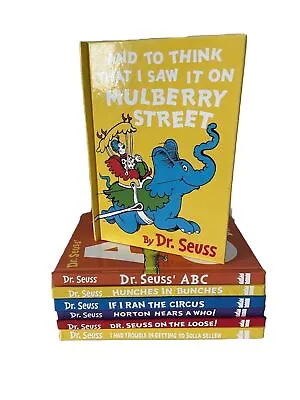 Dr Seuss Books X 7 Books Small Hardcover Illustrated Mulberry Street ABC • $18.72