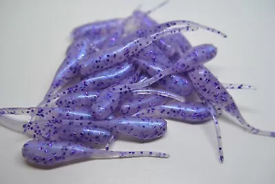 Jasons 2  Stinger Shad 30 Pack Grubs Crappie Lures Jigs  Mega Purple Monkey • $8.25