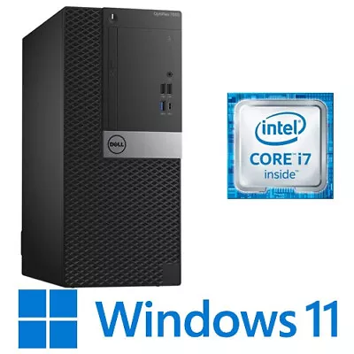 Dell Optiplex 7060 Tower PC Intel Core I7 8700 16G 1TB NVMe Win 11 Pro • $569