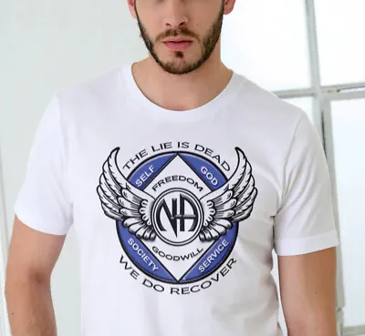 Narcotics Anonymous WINGED NA SYMBOL T-shirt  - Free Shipping - 100% Cotton • $20.99