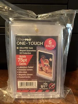 Ultra Pro One-Touch 75pt Point Magnetic Card Holder - 5 PACK • $14.48