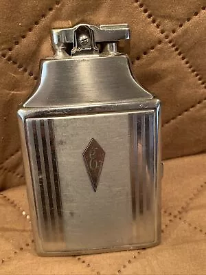 Vintage Cigarette Lighter And Holder Engraved With The Initial E • $49.99