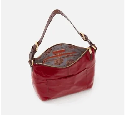 Hobo Charlie Leather Shoulder Bag Purse Handbag Maroon Red • $99
