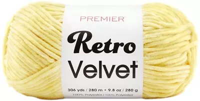 Premier Retro Velvet Yarn-Yellow • $12.99