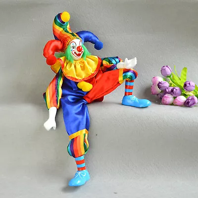 Hand Painted Porcelain Clown Doll Vintage Dolls 15'' Toy Gift Home Decor • £14.99