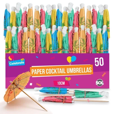 £5.99 • Buy 50-150pk Paper Cocktail Umbrellas | Birthday Party Drink Decorations Accessories