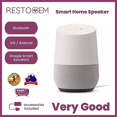 $49.95 • Buy Refurbished Google Home Smart Speaker Voice Control WiFi APP Very Good Condition