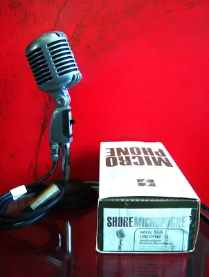 Vintage 1960's Shure 55SW Dynamic Cardioid Microphone Elvis W Accessories 55S #7 • $299