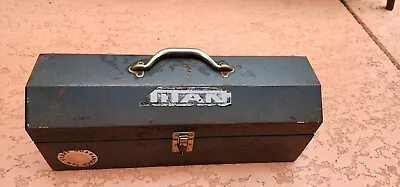 Vintage Titan Metal Tool Storage Box Gray Tombstone 19” X 7” • $0.99