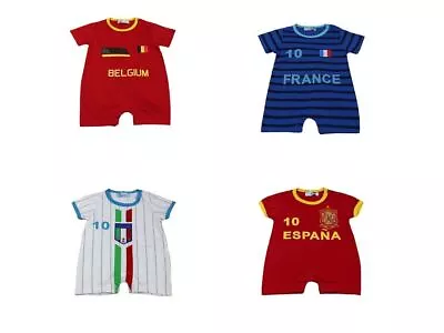 Newborn Infant Kids Football Kit Baby Boys Girls Romper  Bodysuit Clothes Outfit • £5.99
