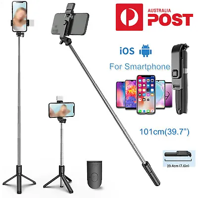 $18.57 • Buy Aluminum Alloy Selfie Stick Tripod Wireless Remote For IPhone Android Phone