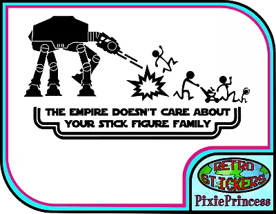 £3.05 • Buy Star Wars Empire At At Fun G Vinyl Sticker Car Bike Truck Window Wall Art Decal