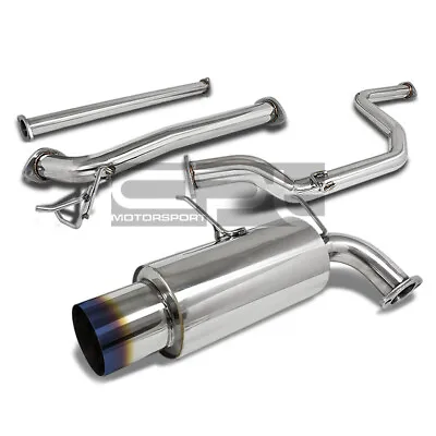 For 1990-1993 Acura Integra DA5-DA9 Exhaust Catback W/Muffler Burnt Tip+Silencer • $152.98