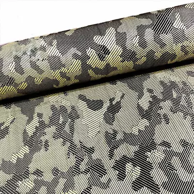 Camouflage Weave Aramid Carbon Fiber Blended Jacquard Cloth Carbon Fixed Cloth • £47.99