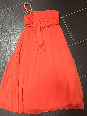 Next Orange & Gold Floaty Egyptian Style One Shoulder Strap Dress Size 8 New £50 • £32.80
