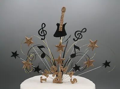 £14.99 • Buy Cake Topper Musical Notes Guitar Cake Decoration Stars On Wires 18th 21st 004