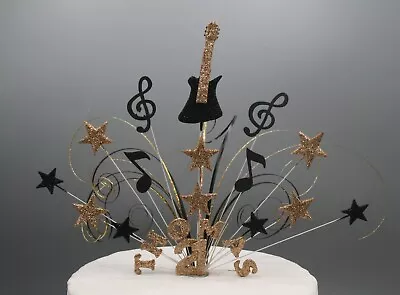 Cake Topper Musical Notes Guitar Cake Decoration Stars On Wires 18th 21st 004 • £14.99