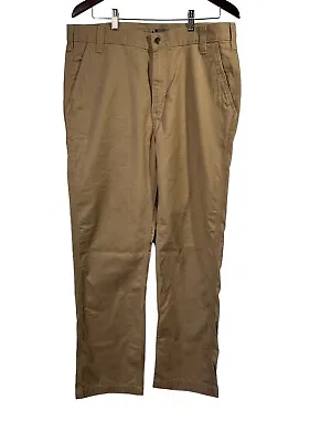 Carhartt Relaxed Fit Canvas Work Pants BN0095-M Size 36X32 (31) Khaki  5 Pocket • $19.99