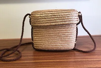 Vintage Shoulder Bag Walborg Straw Purse Small Mini Bag Basket Made In Italy • $19.99