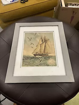 Framed Art Print - The Famous Bluenose By R.H. Palenske 9x7  And 16x13  Framed • $27.57