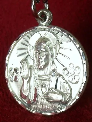 Catholic Carmelite Nun Vintage Our Lady Of CARMEL Sterling Silver Scapular Medal • $74.99