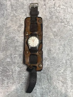 Vintage Medana Military Style Vibrax Swiss Made Watch -UNTESTED/spares/repairs • $37.35