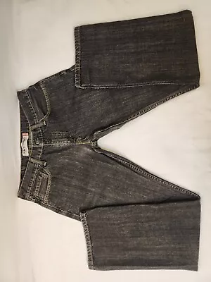 Vintage Levis 514 Jeans 32x30 Black Slim Straight Denim Jeans Faded Distressed • $24.90