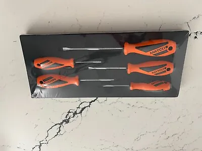 New Matco 5 Pc Top Torque II Premium Orange Screwdriver Set In Storage Tray • $49