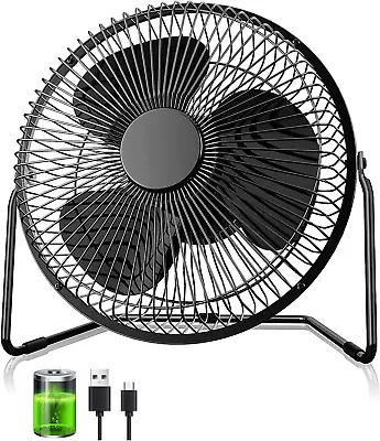 Easyacc Battery Powered Fan 9 Inch USB Desk Fan 5200 Capacity 16 Hours Powerful • £36.19