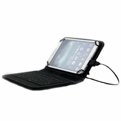 $14.99 • Buy Universal Leather Cover Case With USB Keyboard For 7  8  Tablet Shockproof Stand