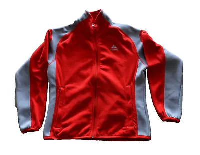 Vaude France Ladies Red & Grey Full Zip Fleece Jacket EU 36 • £9.88