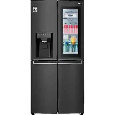 LG GFV570MBL 508L Slim French Door Fridge InstaView Matte Black Freezer RPP$3649 • $1699