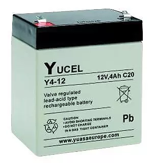 YUASA - Yucel 12V 4Ah Sealed Lead Acid Battery • £36.86